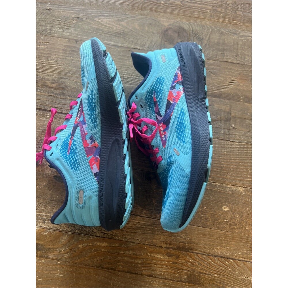 Brooks Shoes Women 7 Empower Her Launch 9 Running Blue/Eclipse/Pink Athleisure - Picture 6 of 12